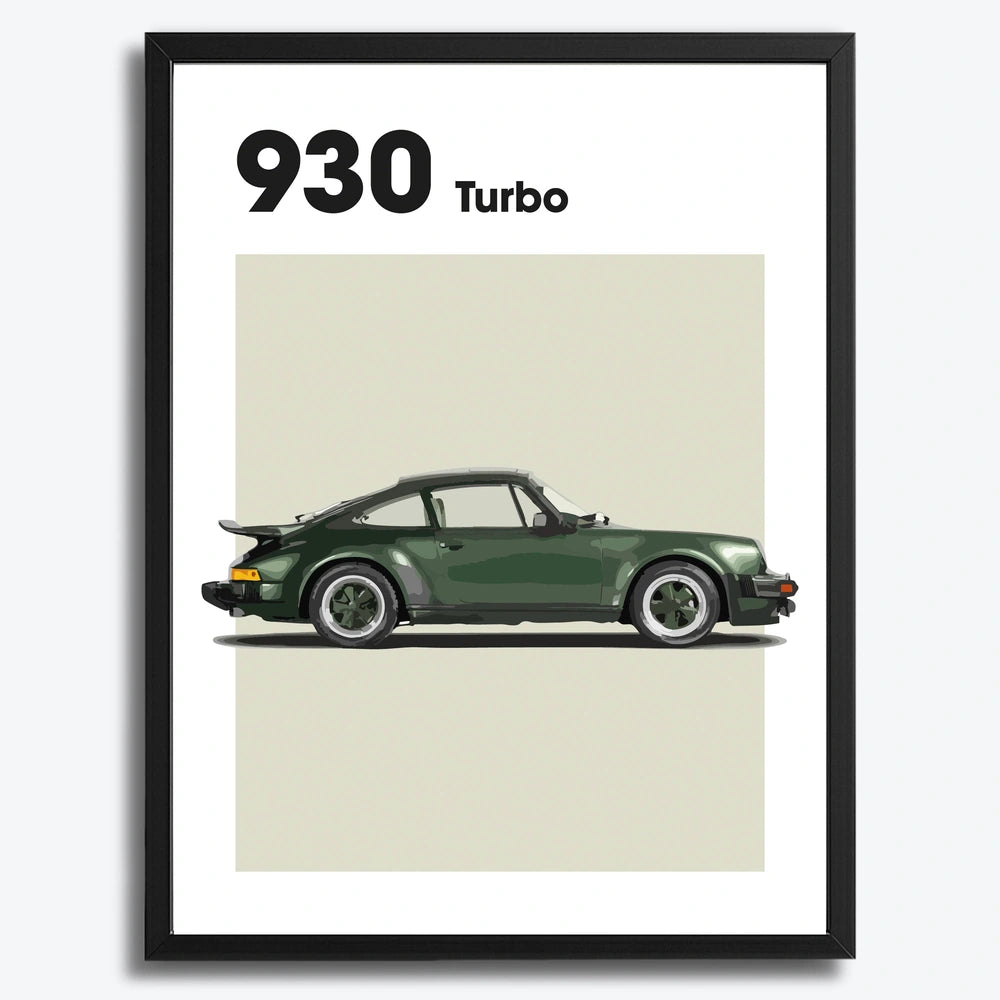 Porsche 930 Turbo Car Poster