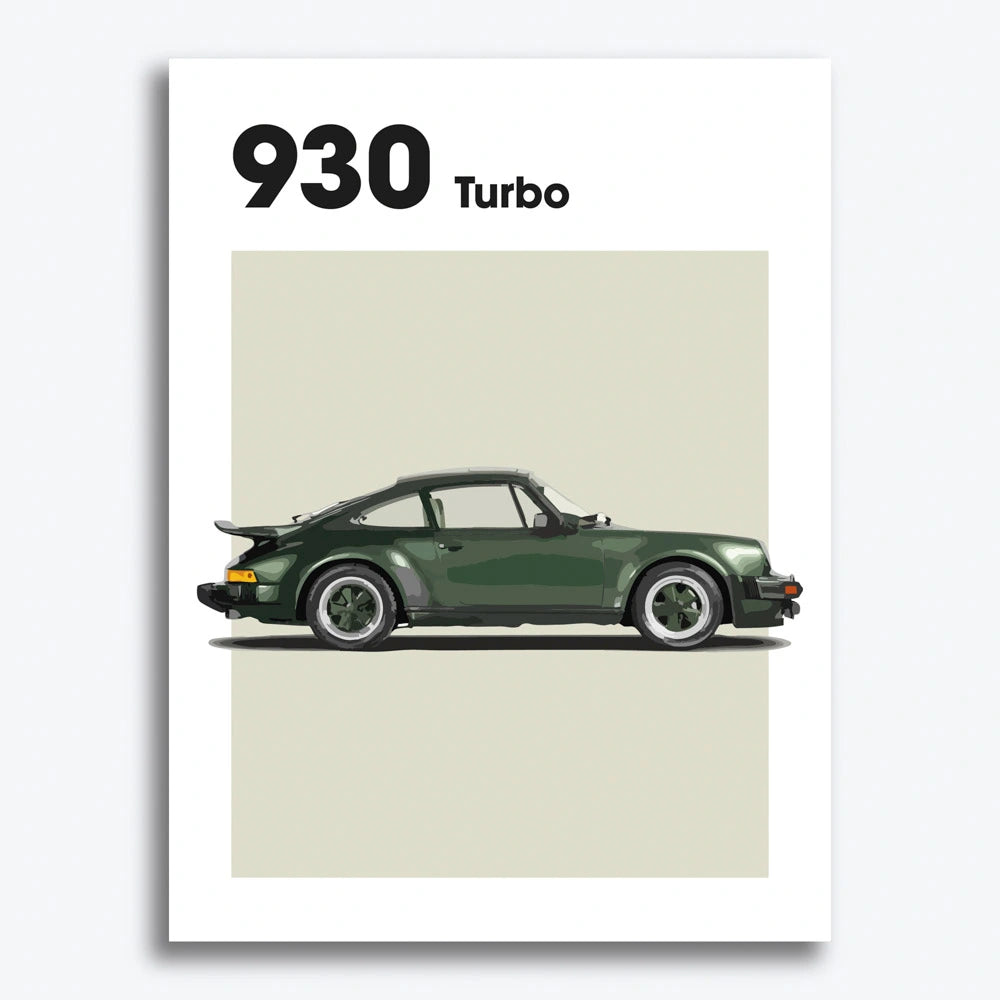 Porsche 930 Turbo Car Poster