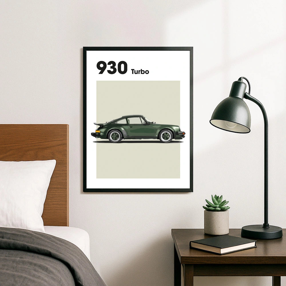 Porsche 930 Turbo Car Poster