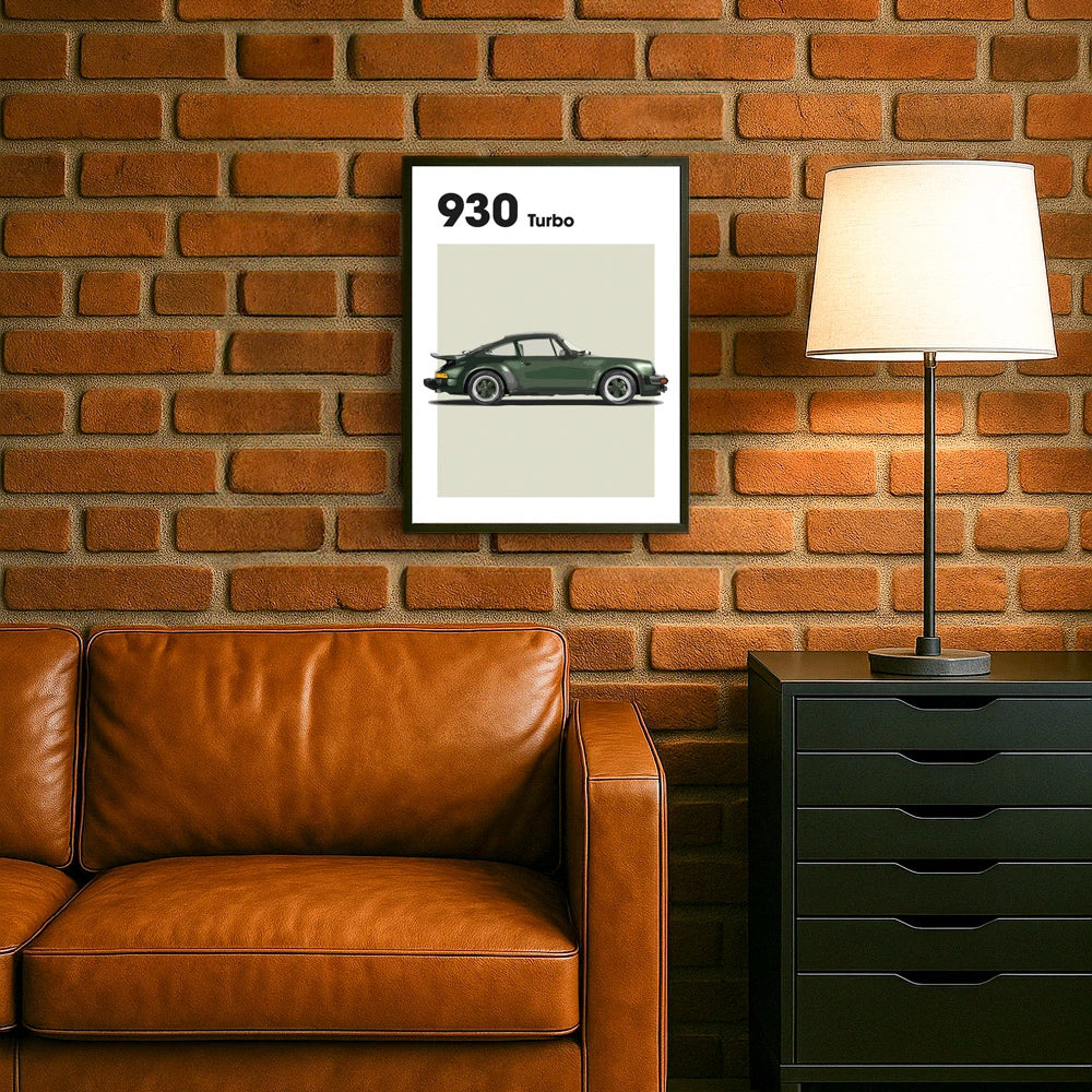 Porsche 930 Turbo Car Poster