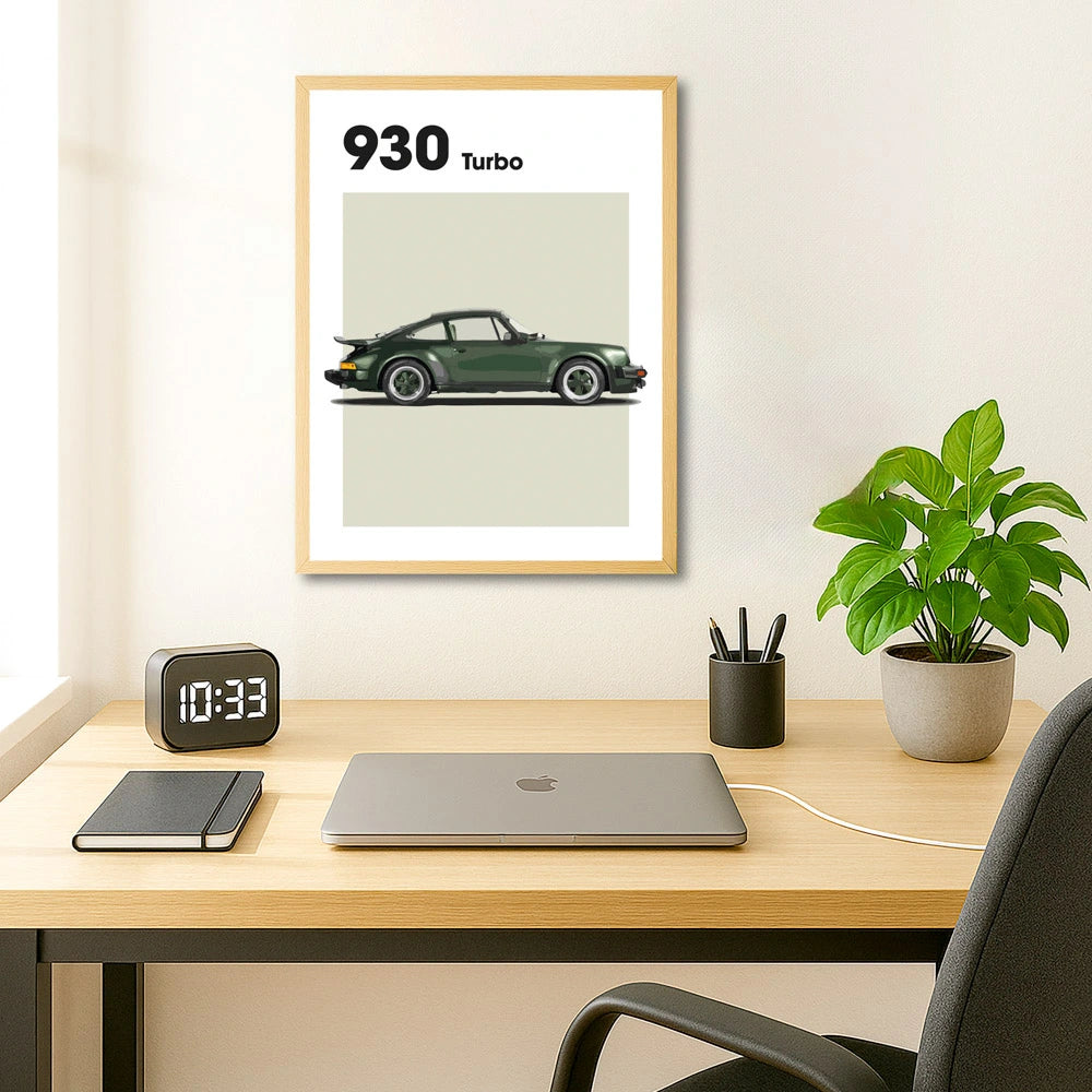 Porsche 930 Turbo Car Poster