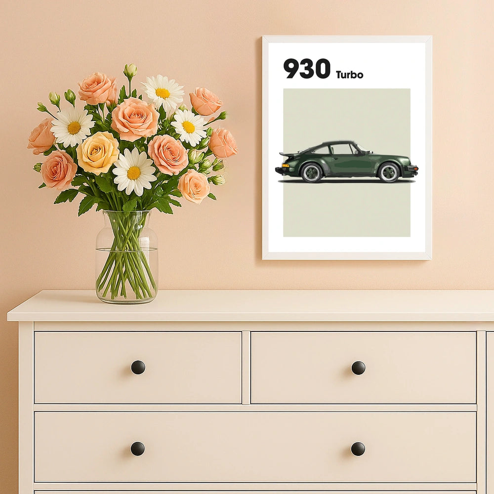 Porsche 930 Turbo Car Poster