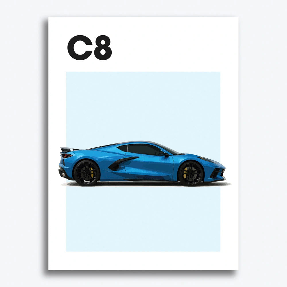 Chevrolet Corvette C8 Auto Poster
