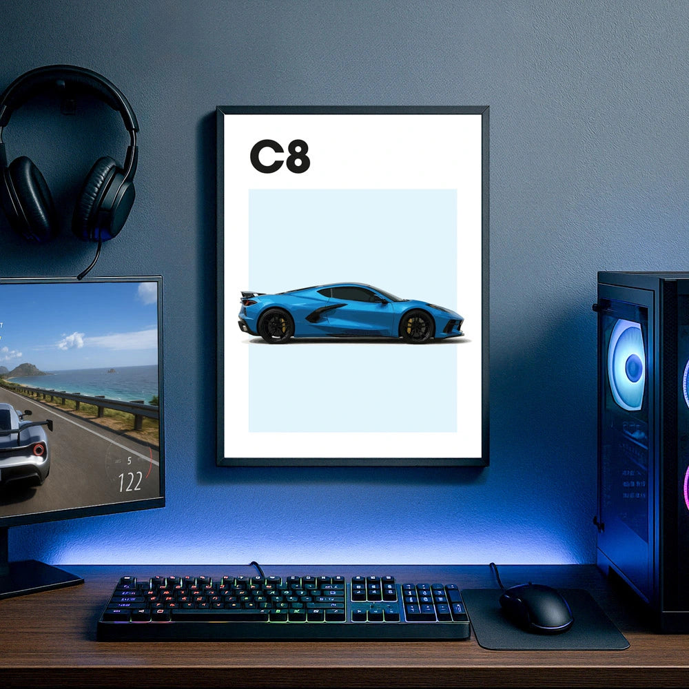 Chevrolet Corvette C8 Auto Poster