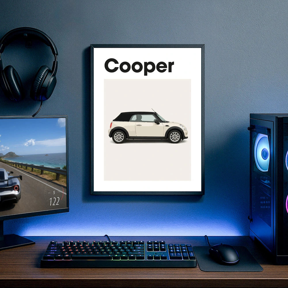 Mini Cooper Auto Poster