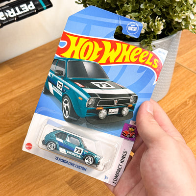 Hot Wheels 73 Honda Civic Custom - Blauw - Amerikaanse Verpakking