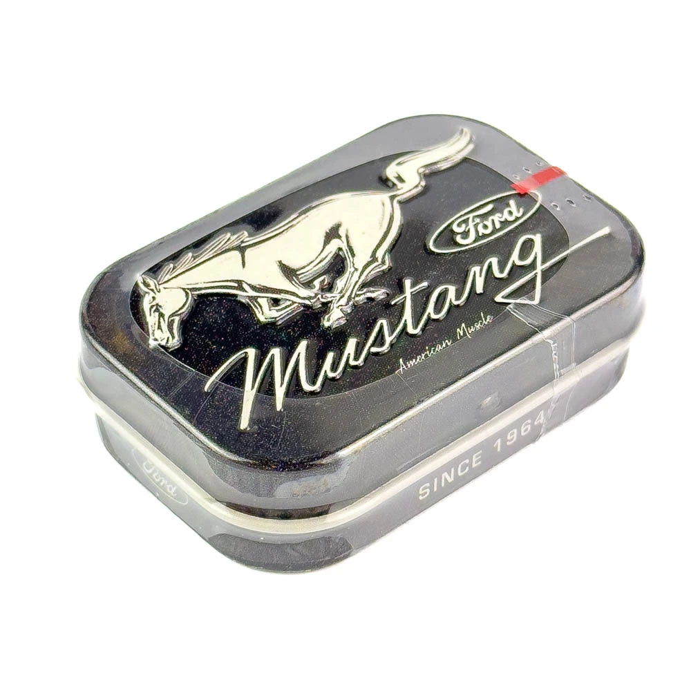 Pepermunt mint doosje | Ford Mustang Horse Logo Black