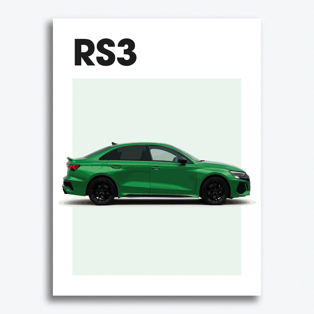 Audi RS3 Auto Poster