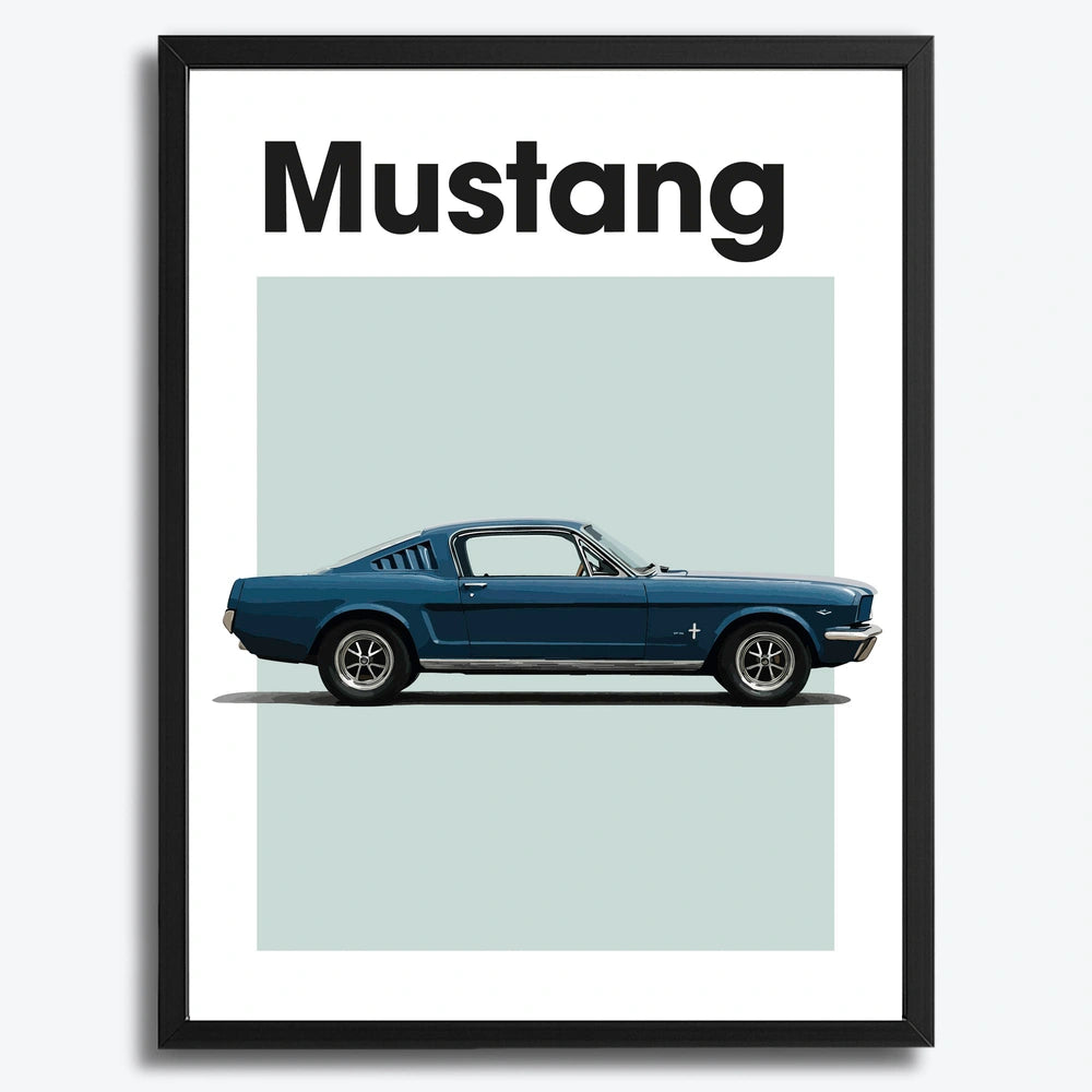 Ford Mustang Classic Auto Poster
