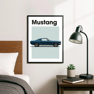 Ford Mustang Classic Car Poster