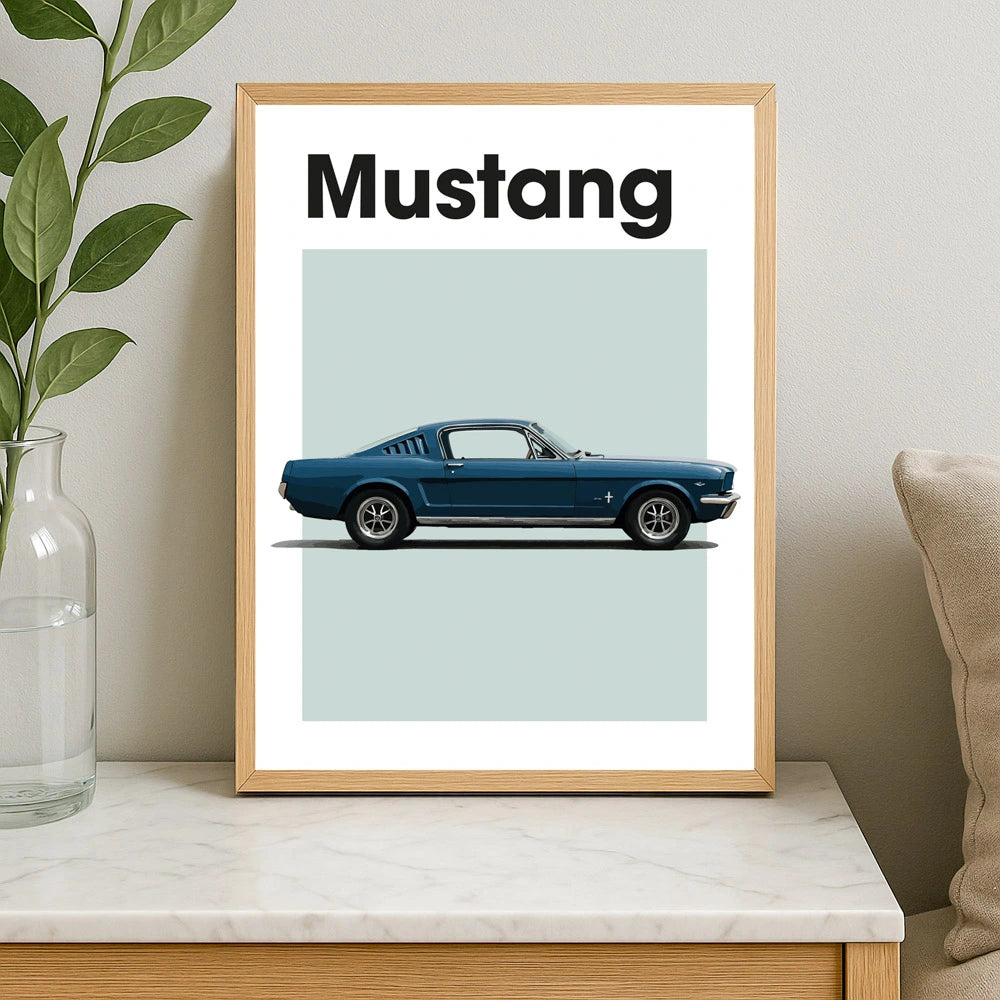 Ford Mustang Classic Auto Poster