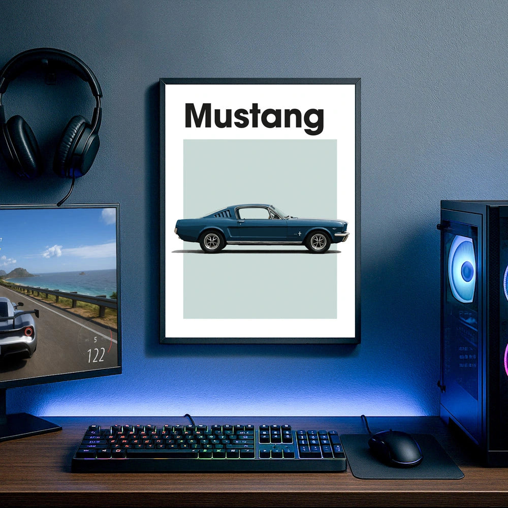 Ford Mustang Classic Auto Poster