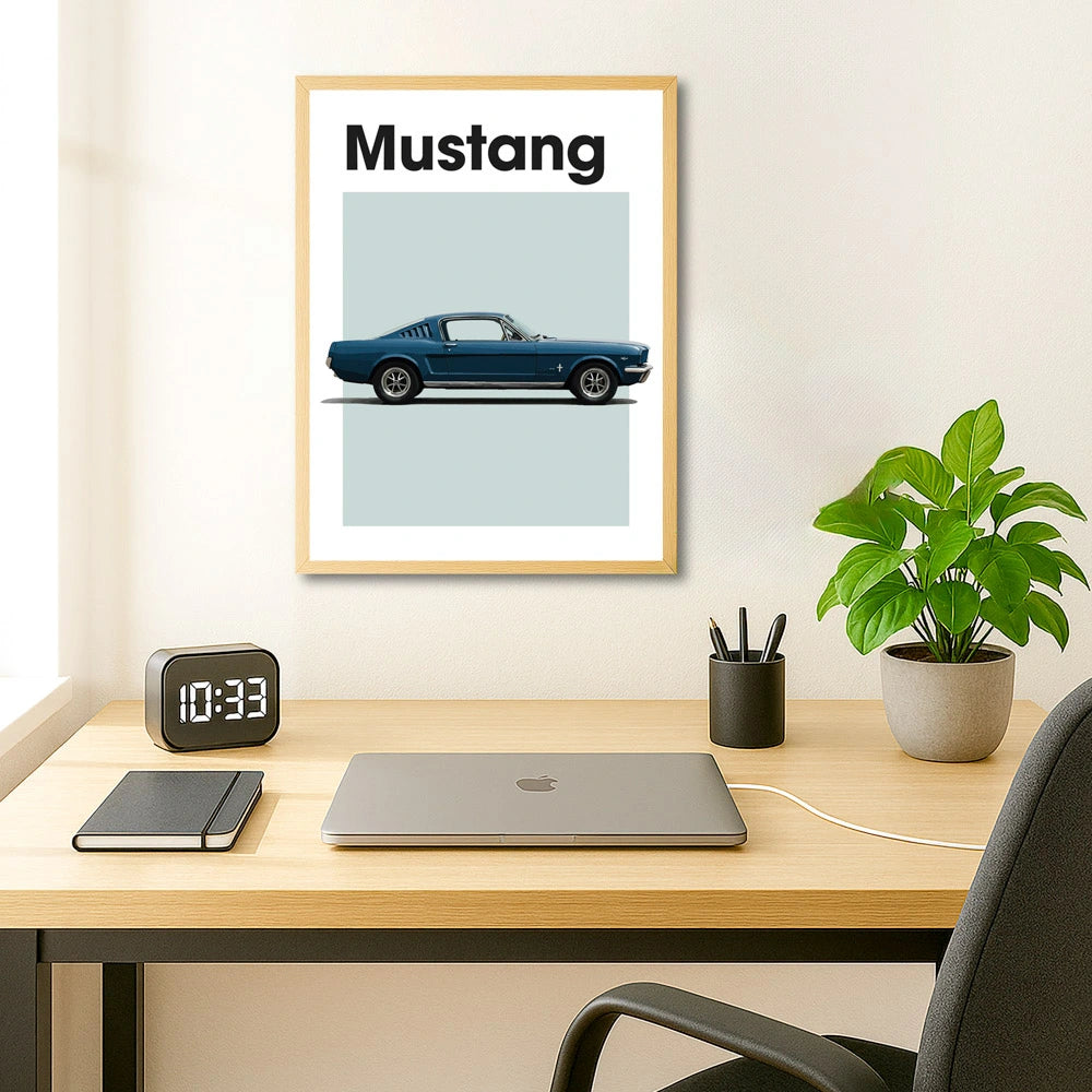 Ford Mustang Classic Auto Poster