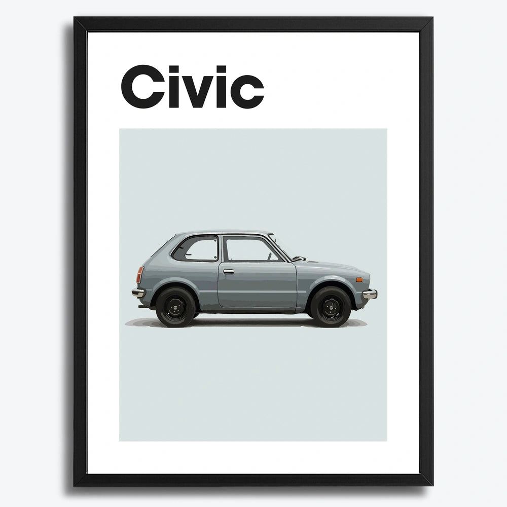 Honda Civic Eerste Generatie Auto Poster
