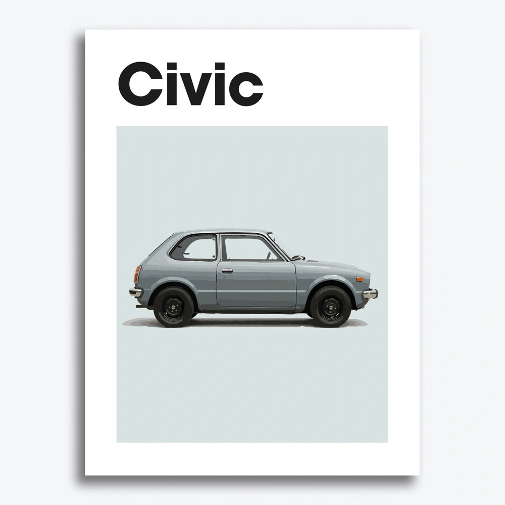 Honda Civic Eerste Generatie Auto Poster