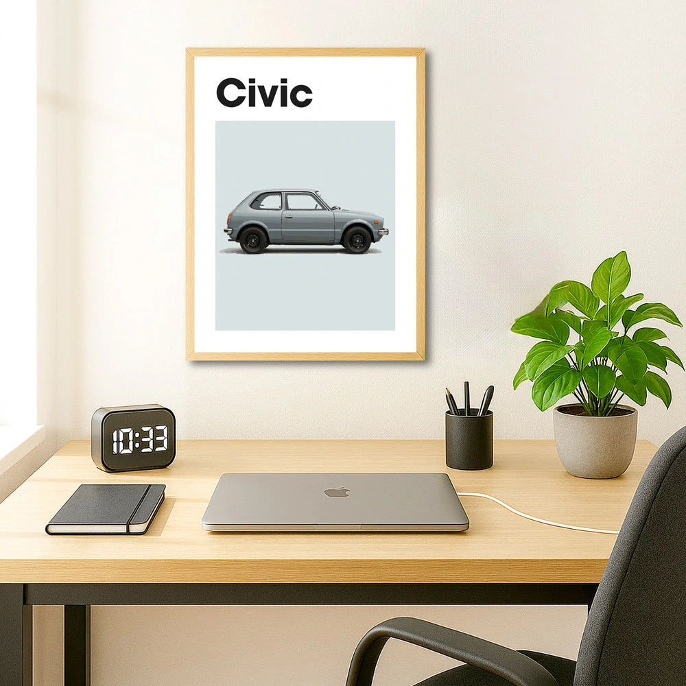 Honda Civic Eerste Generatie Auto Poster
