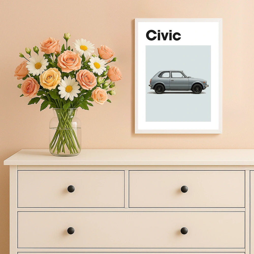 Honda Civic Eerste Generatie Auto Poster