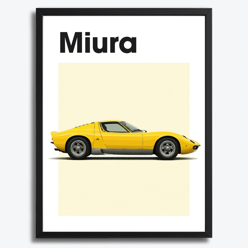 Lamborghini Miura Car Poster