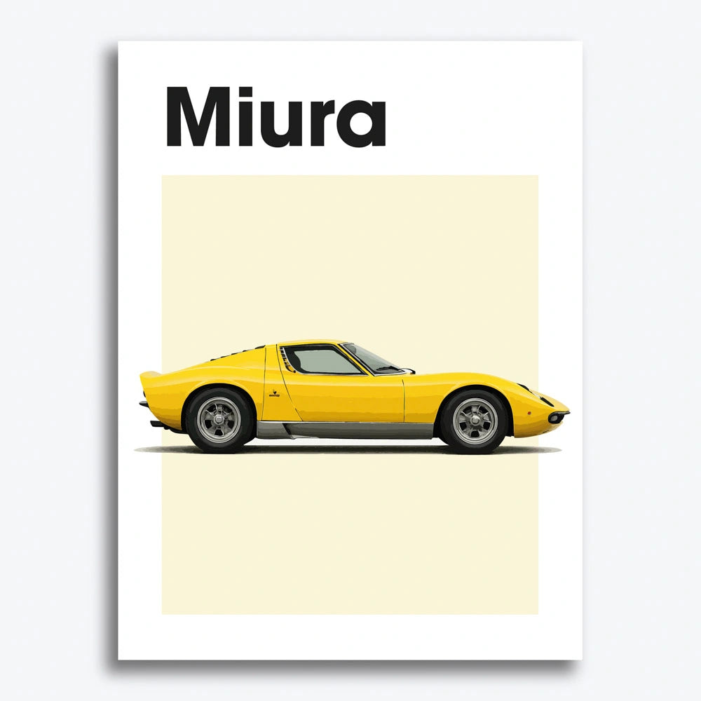Lamborghini Miura Car Poster
