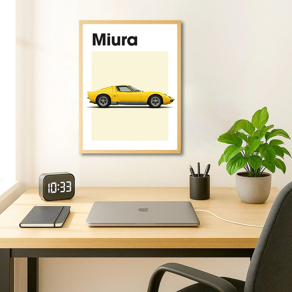Lamborghini Miura Car Poster