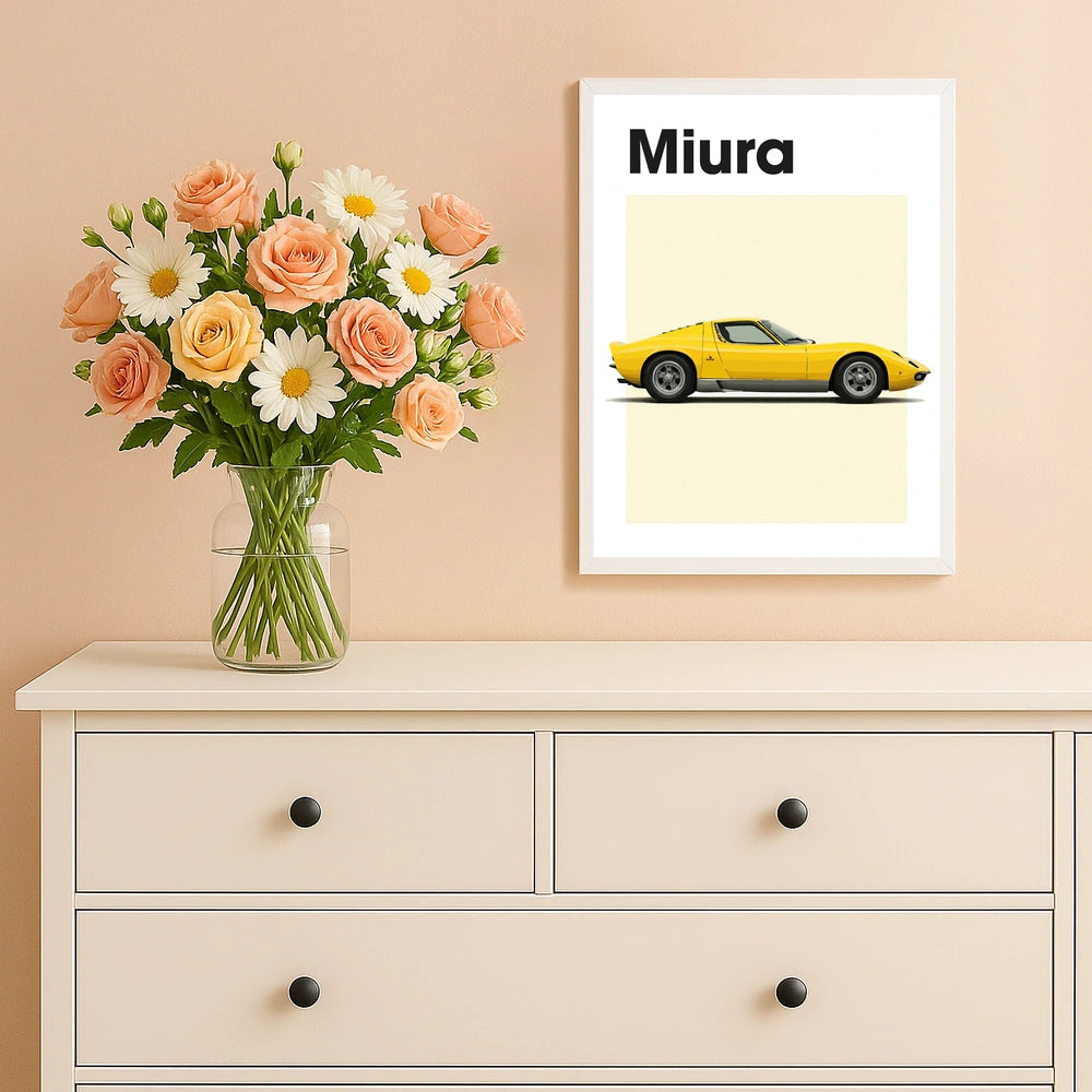 Lamborghini Miura Car Poster