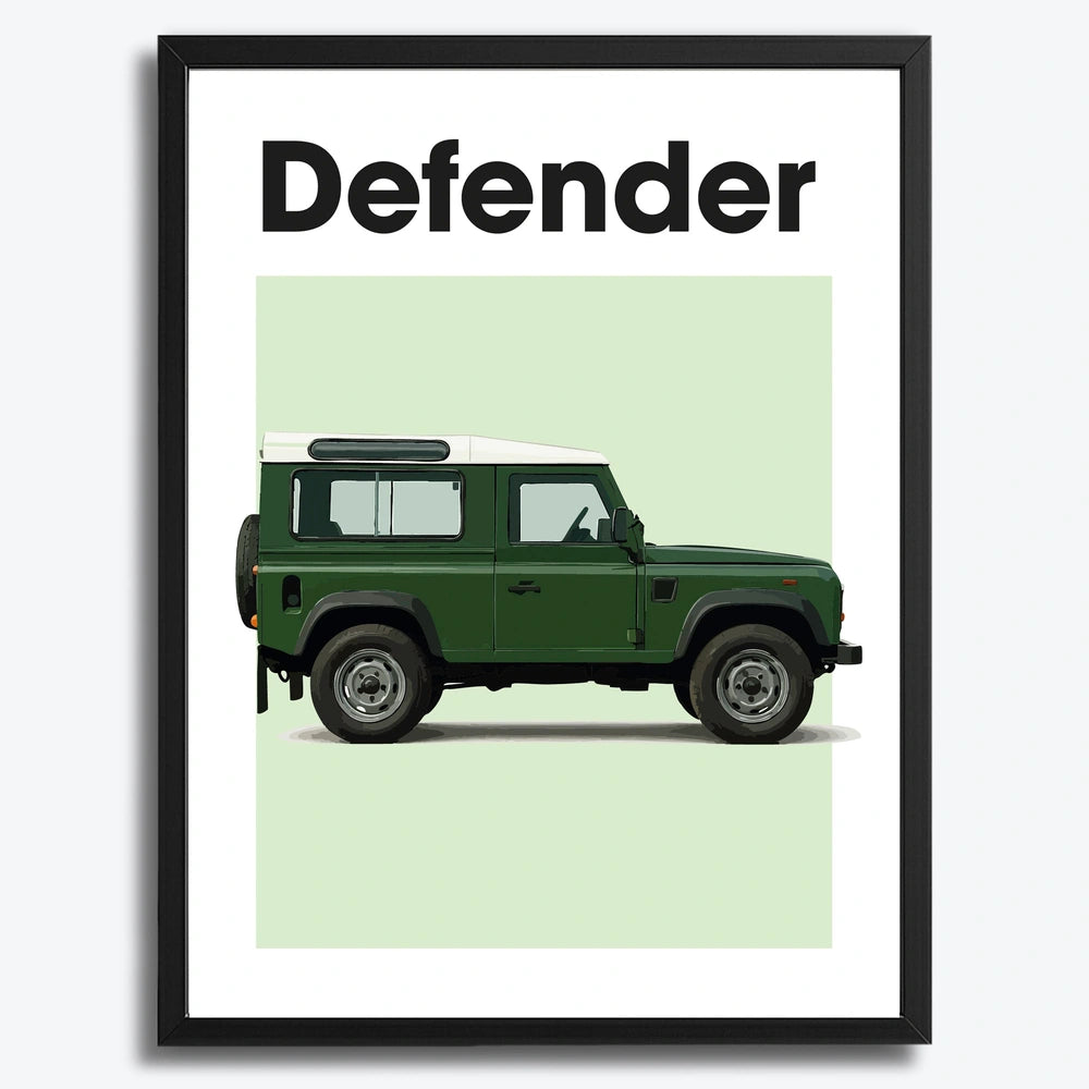 Land Rover Defender Classic Car Poster