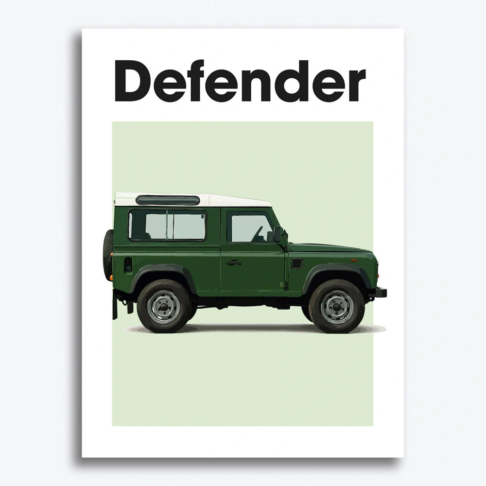 Land Rover Defender Classic Car Poster