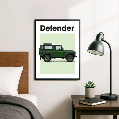 Land Rover Defender Classic Car Poster