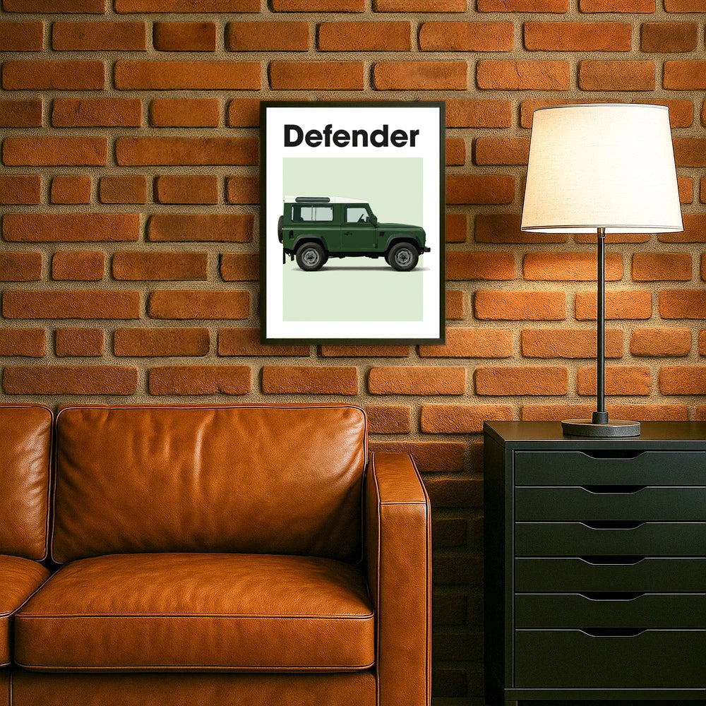 Land Rover Defender Classic Car Poster
