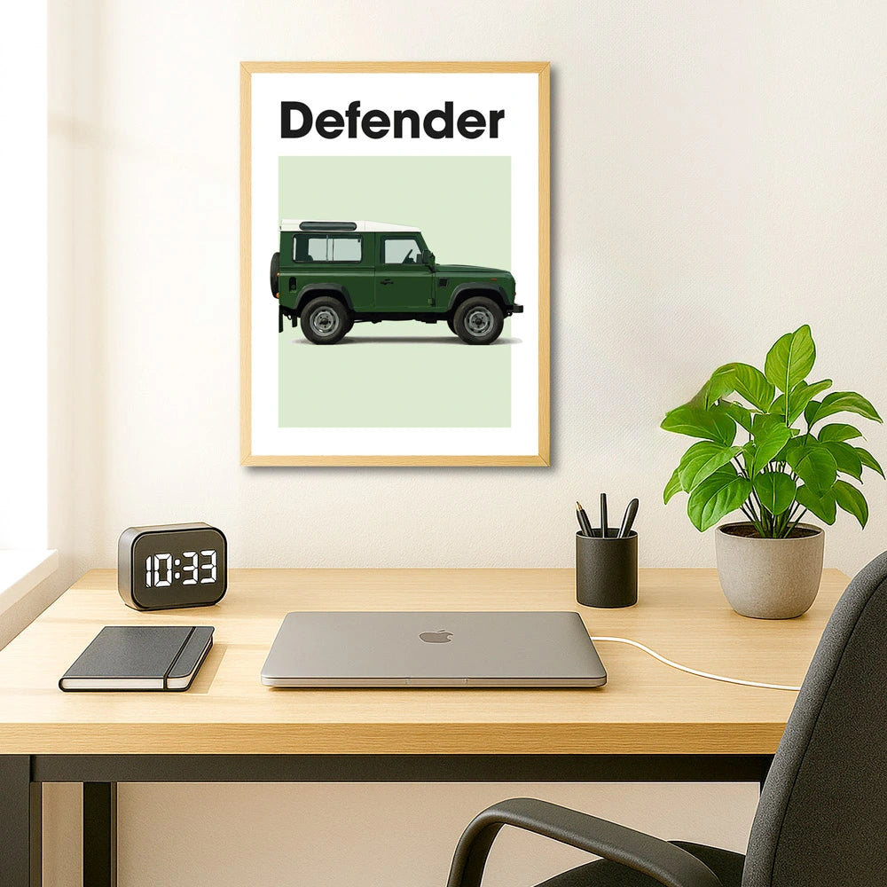 Land Rover Defender Classic Car Poster
