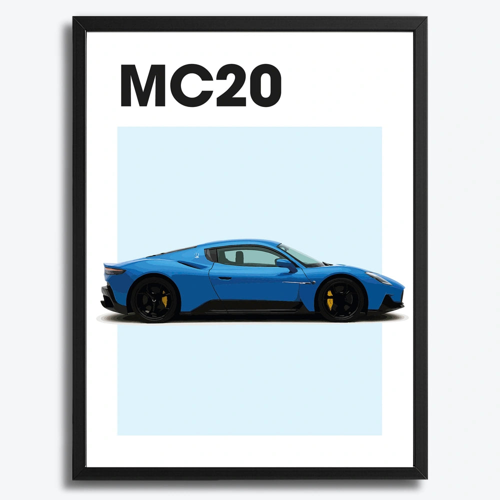 Maserati MC20 Car Poster