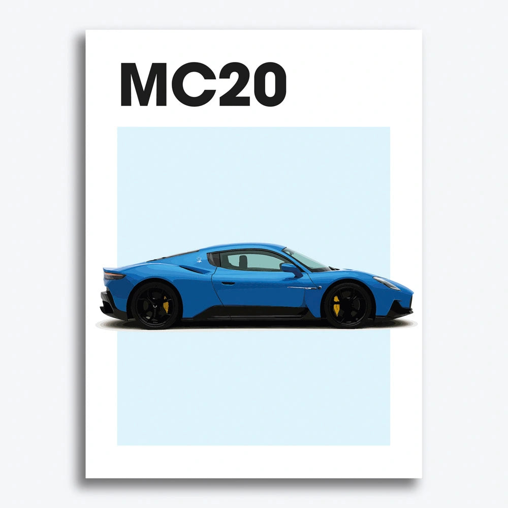 Maserati MC20 Car Poster
