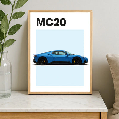 Maserati MC20 Car Poster