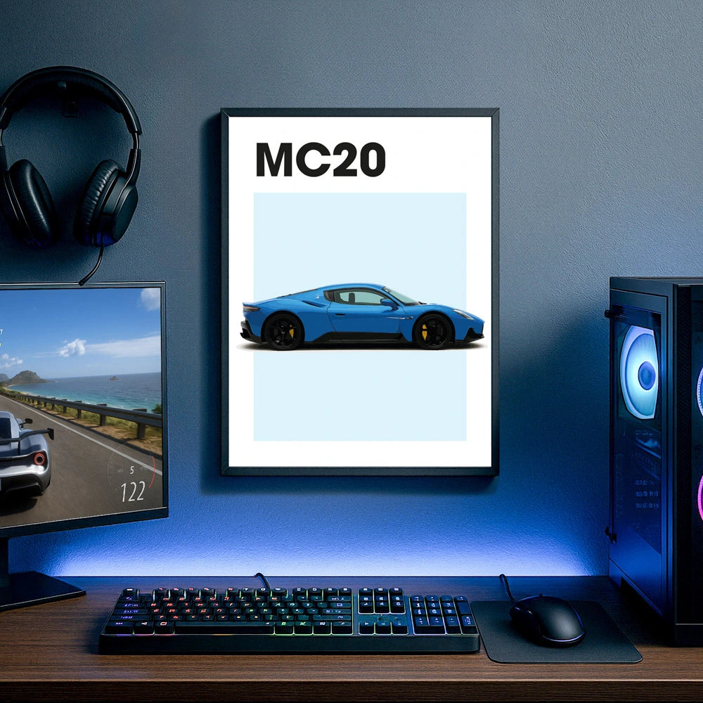 Maserati MC20 Car Poster