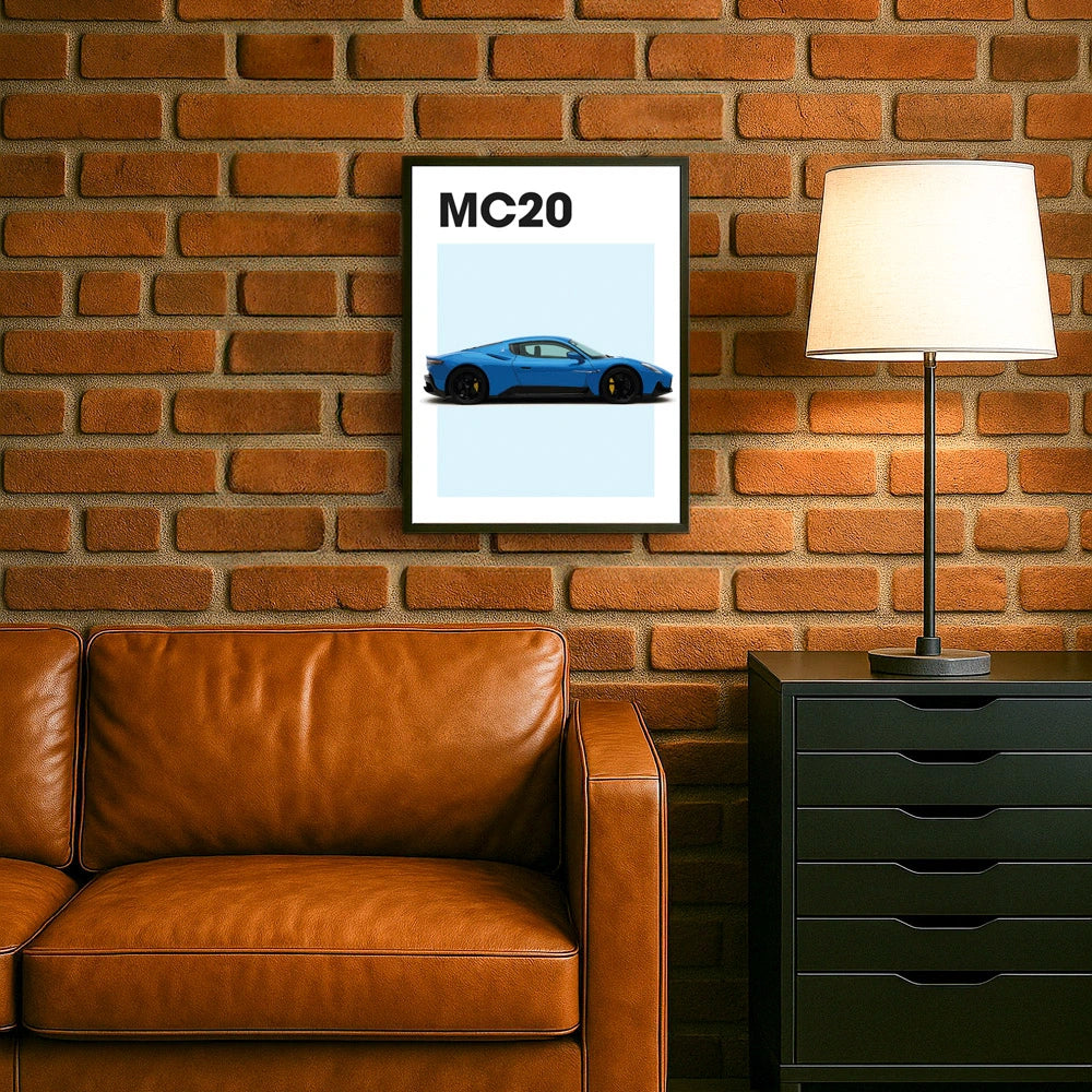 Maserati MC20 Car Poster