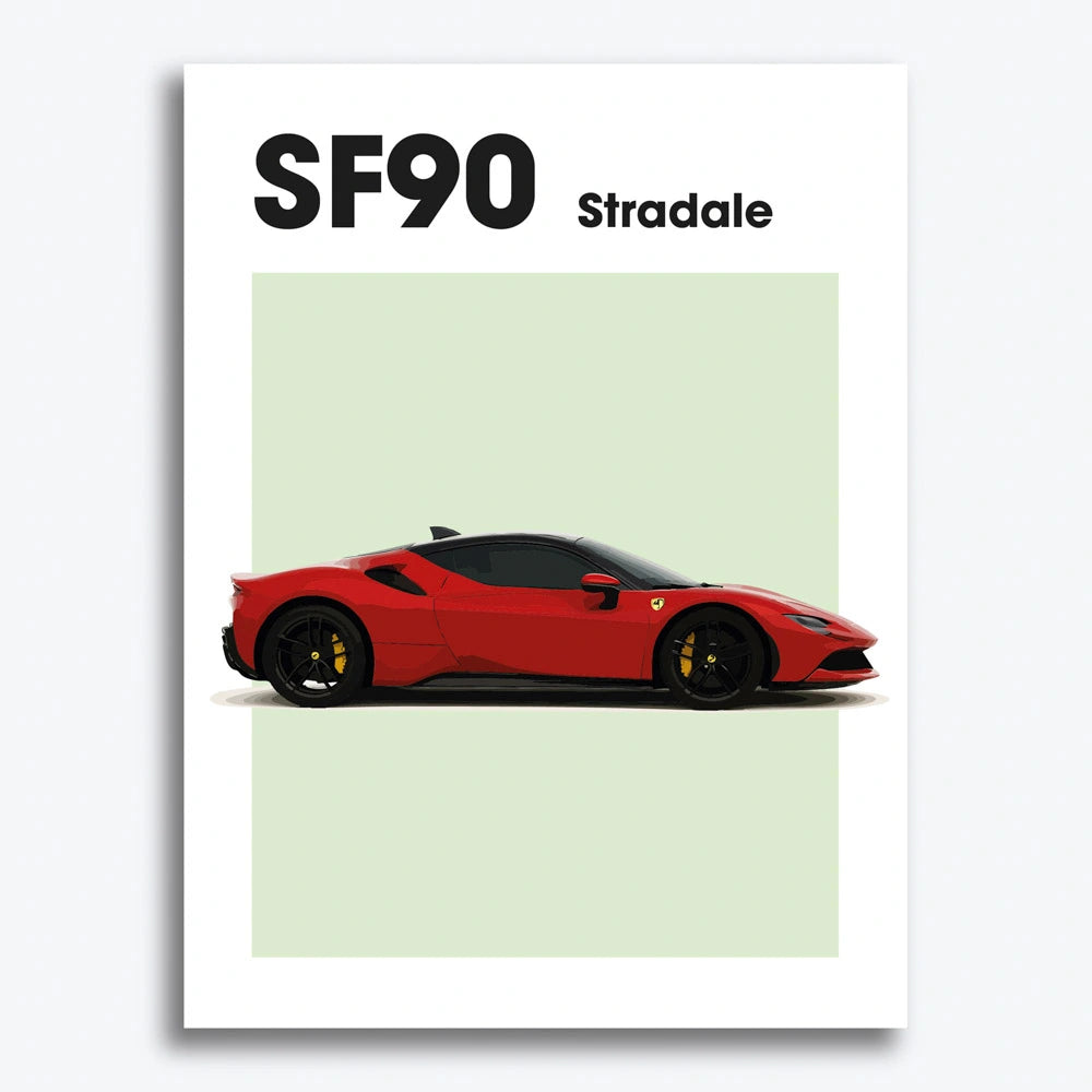 Ferrari SF90 Auto Poster