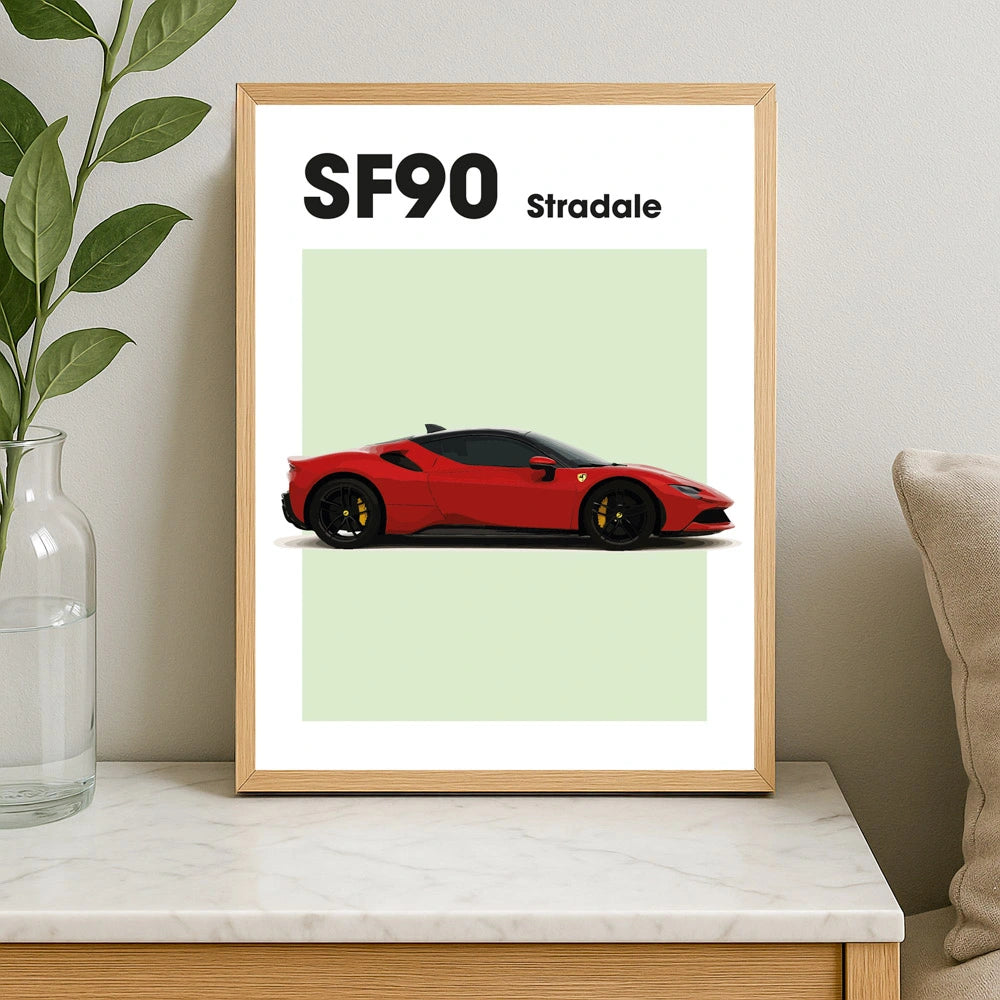 Ferrari SF90 Auto Poster