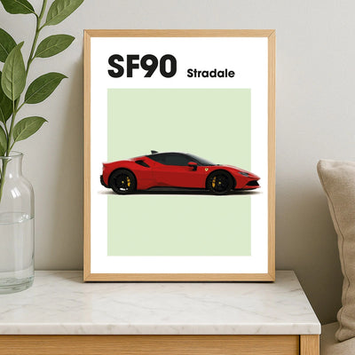 Ferrari SF90 Car Poster