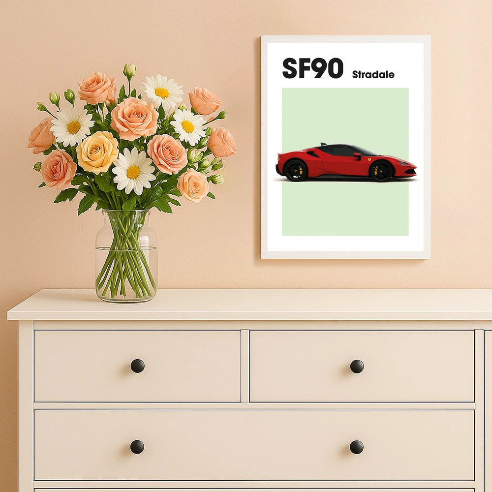 Ferrari SF90 Auto Poster