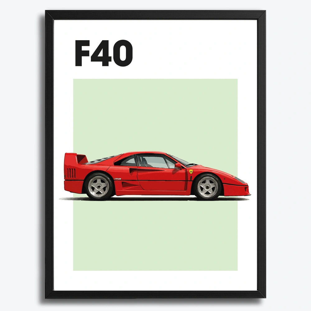 Ferrari F40 Car Poster