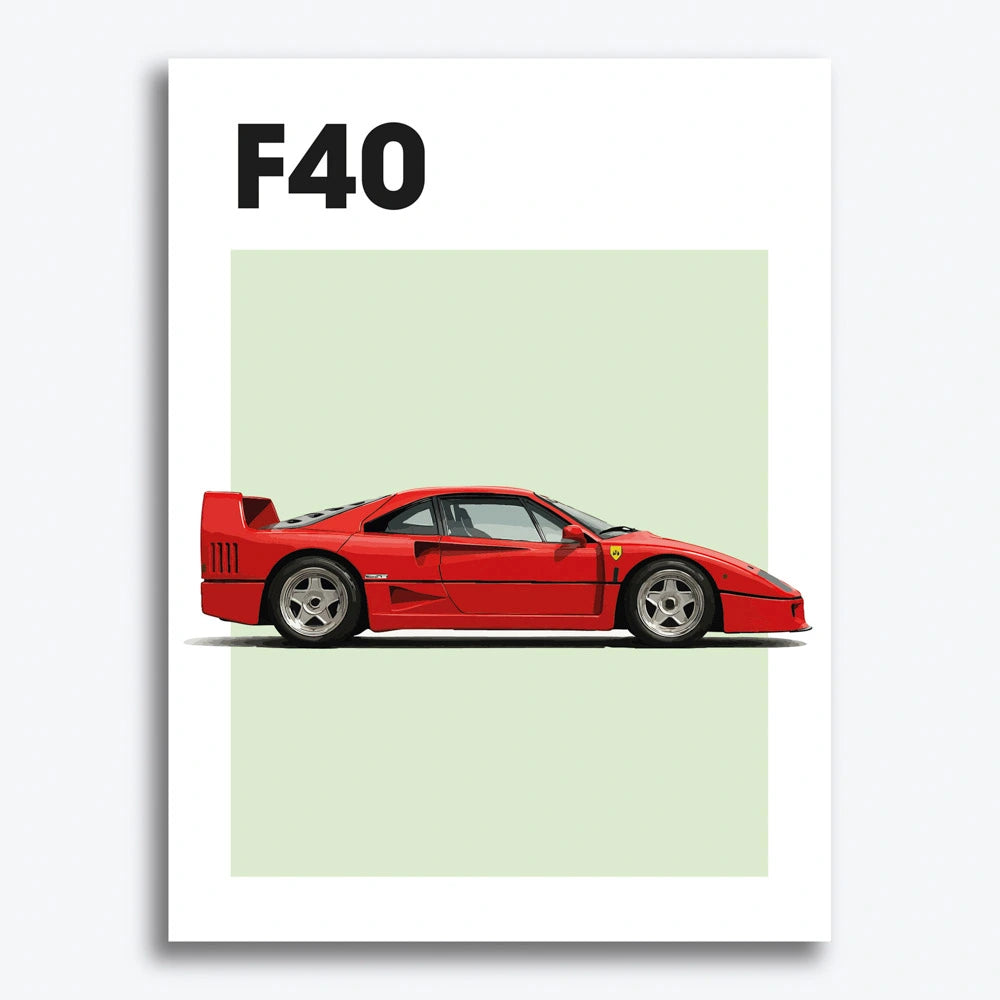 Ferrari F40 Car Poster