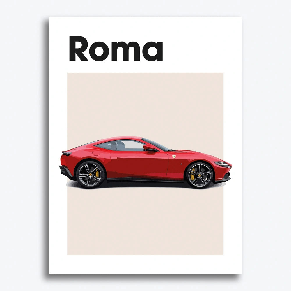 Ferrari Roma Auto Poster