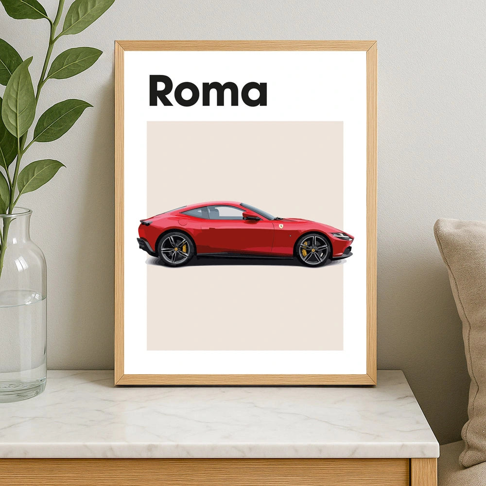 Ferrari Roma Auto Poster