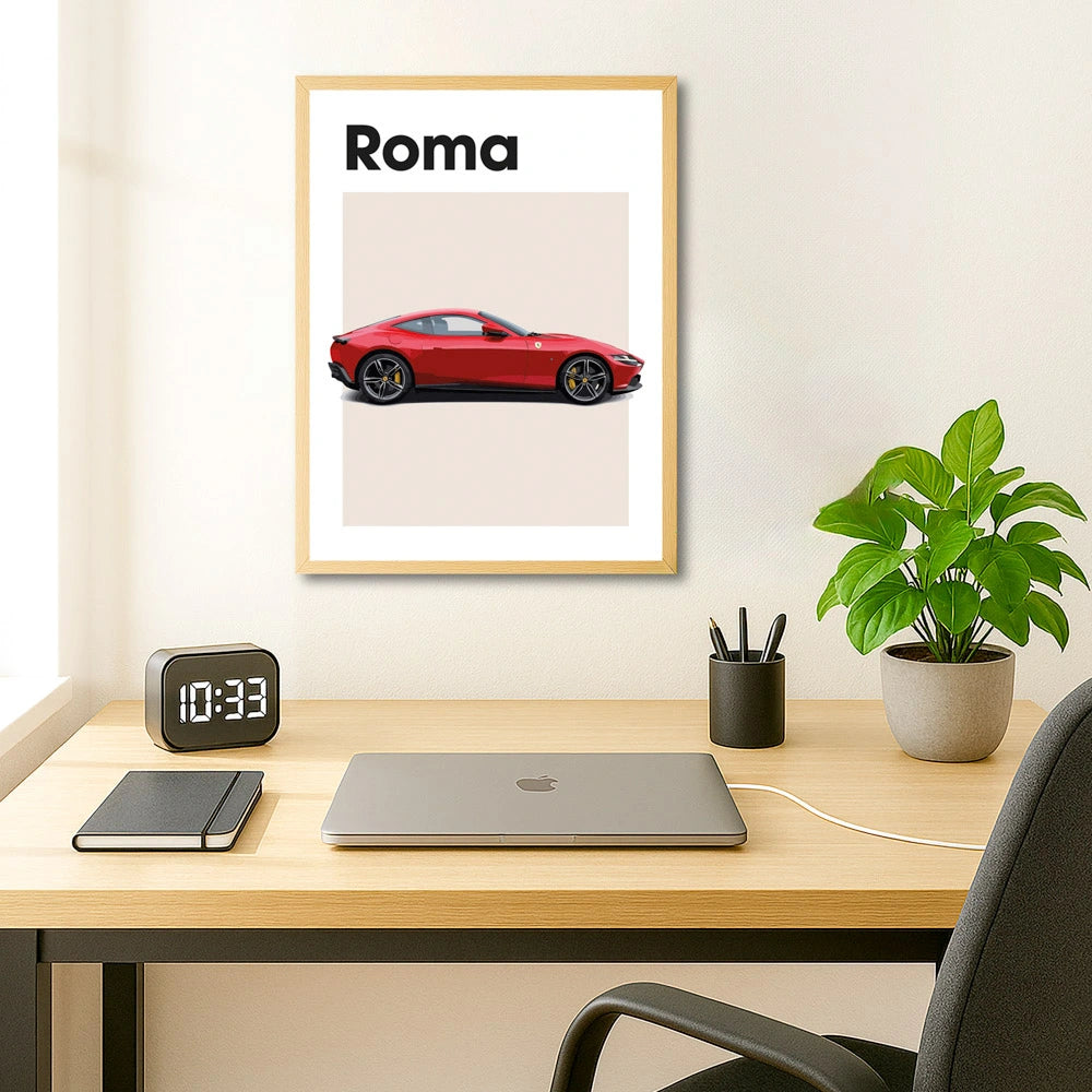 Ferrari Roma Auto Poster