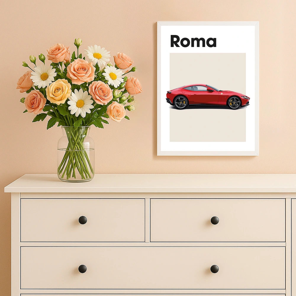 Ferrari Roma Auto Poster