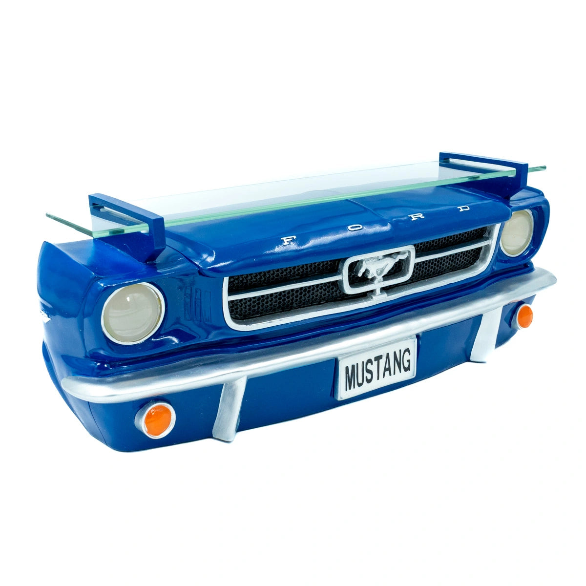 Car Nose Wall Shelf Ford Mustang 1965 Blue - Mancave Decoration