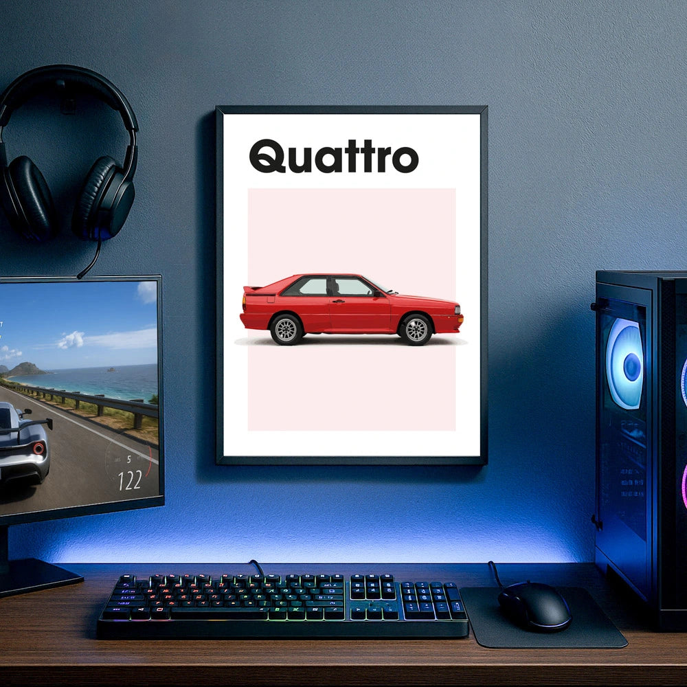 Audi Quattro Auto Poster