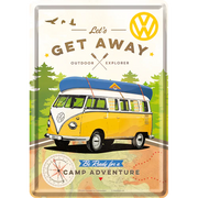 Metalen postkaart Volkswagen Let's Get Away | Nostalgic-Art