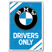 Metalen postkaart BMW Drivers Only | Nostalgic-Art