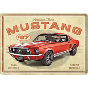 Metallpostkarte Ford Mustang GT 1967 | Nostalgic-Art